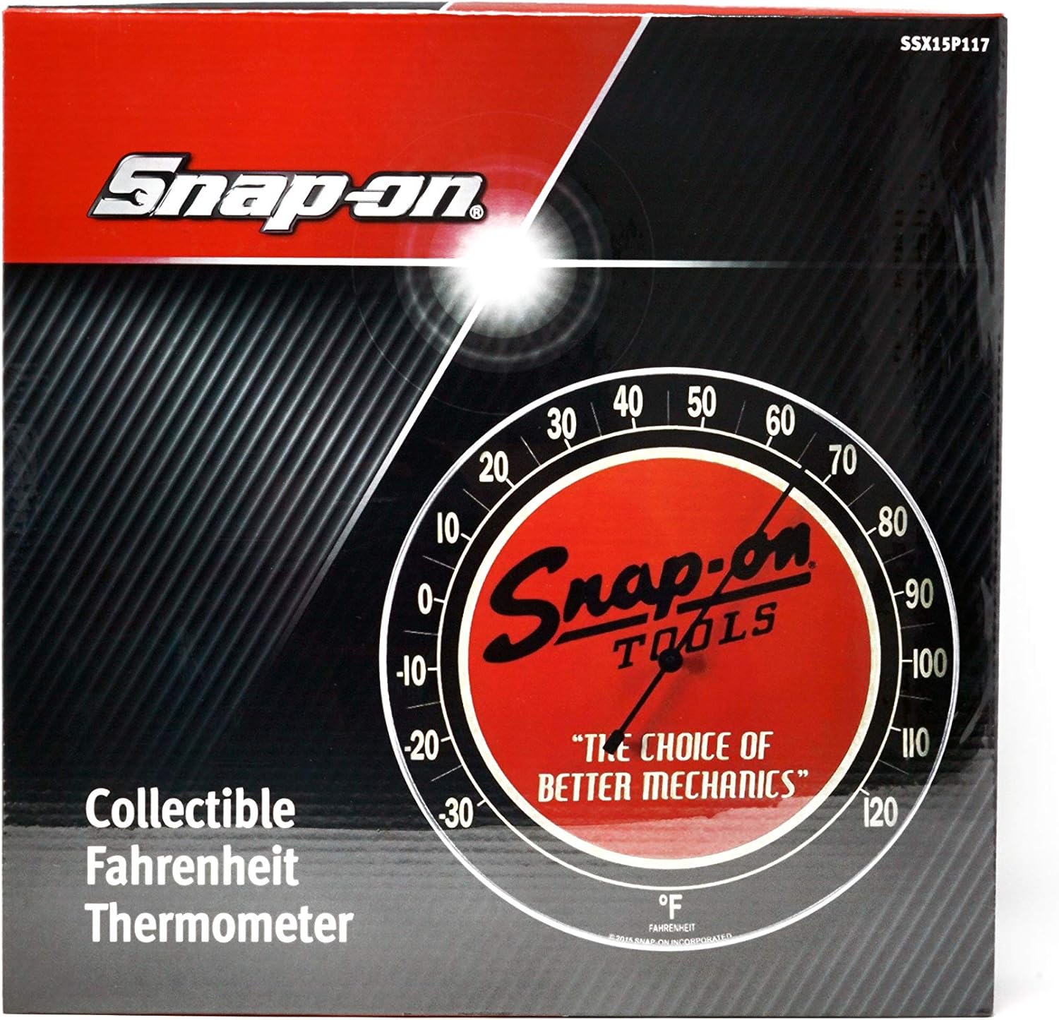 Snap-on Collectible Fahrenheit 12" Diameter Thermometer with Metal Construction, Part #SSX15P117