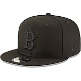 New Era MLB 9FIFTY Black Black Primary Logo Team Adjustable Snapback Hat Cap One Size Fits All
