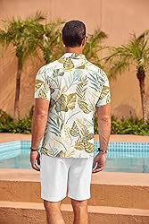 COFOANDY Mens Floral Print Shirts Casual Button Up