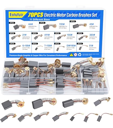 uxcell 20 Pairs Electric Drill Motor Tool Carbon Brush 6 x 8 x