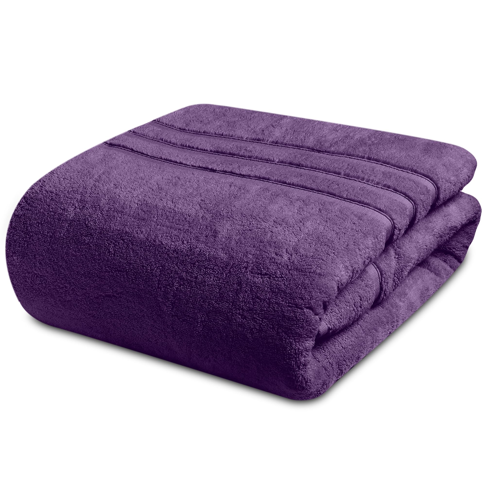 Towelogy Extra Large Bath Towels for Adults 90x140cm 100% Egyptian Cotton Zero Twist Absorbent & Super Soft Hotel Quality Bath Sheet | Ecofriendly Oeko-Tex Certified (Plum, 1)