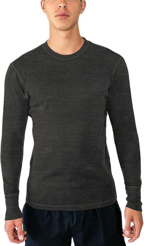 Woolx Men's Explorer Midweight Merino Wool Base Layer Crew