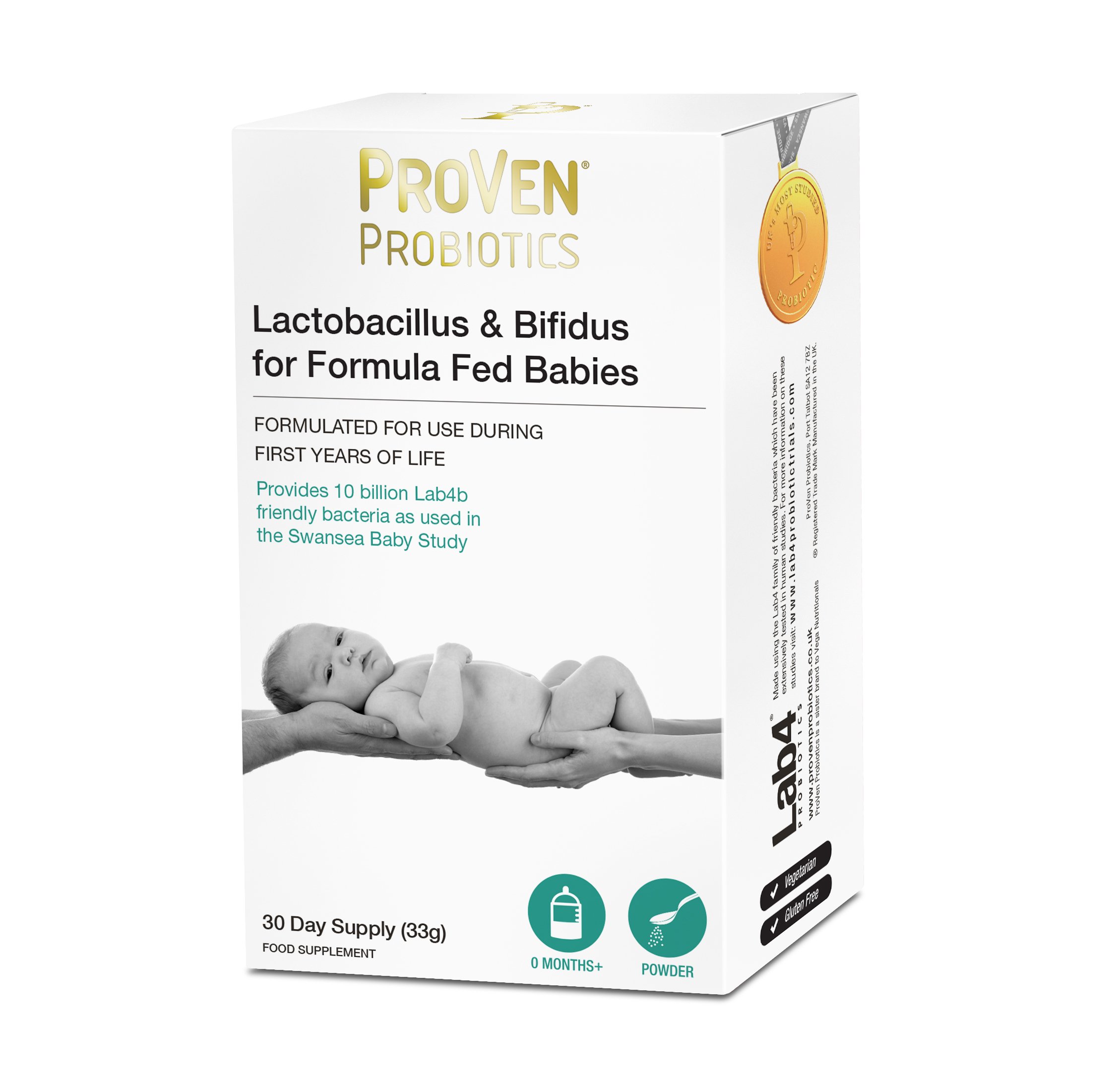 Pro-Ven Probiotics for Formula Fed Babies | 10 Billion Live Bacteria Powder with Prebiotics | Daily Microbiome Support from Birth - Gentle for Newborns Infants and Toddlers | Scoop Included