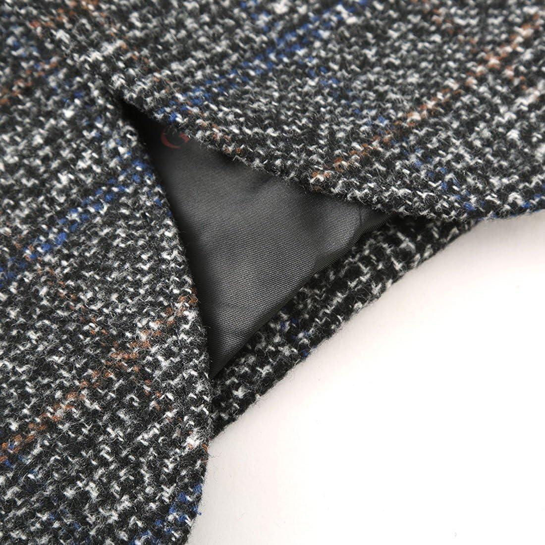 Yeokou Mens Casual Slim Winter Two Buttons Lapel Wool Blazers Sport Jacket Coat