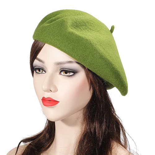 Wool Beret Hat Classic Solid Color French Beret for Women  display picture 1