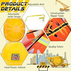 Handepo Construction Worker Costume Kids Hard Hat
