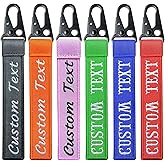 ssass Customized Keychain, Double-Sided Embroidery Number Tags, Personalized Luggage Tag Name Key Chains, Motorcycle Key Tags