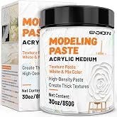 Endhokn Thick Modeling Paste 30oz / 600ml - Professional High Density Art Texture Paste for Acrylic Painting, for Texture and Thickness, Color Adjustment Acrylic Gel Medium White 850g