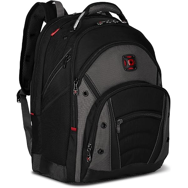WENGER Ryde Laptop-Rucksack mit Tabletfach, Notebook bis 16 Zoll, Tablet bis 10 Zoll, Organizer, 26 l, Damen Herren, Büro Business-Reisen Uni, Schwarz, 612567