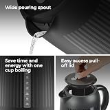 Kenwood Dawn Electric Kettle 3000W 1.7L 360° Base Midnight Black view 5