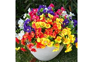 trytuny Artificial Flowers for Outdoor, 20pcs Realistic Faux Plants,UV Resistant Fake Fake Plastic Flowers for Outside Indoor Porch Patio Window Box Planter Home Decor
