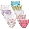 Hanes Girls' Cotton Tagless Brief Panties, 9-Pack