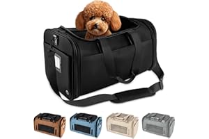 CITRUSY BOUTIQUE TSA Airline Approved PU Leather Luxury Pet Carrier - Size XS/S - for Small Dogs and Cats