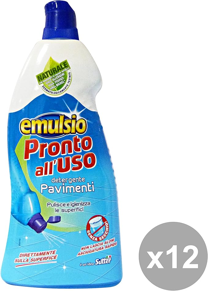 Emulsio Set 12 Pavimenti Pronto all┤Uso Classico 1 Lt. Detergenti casa