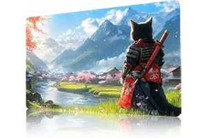 AIRCBC MTG Playmat Non-Slip Rubber Backing Printing Commander Board Game Desk Mat Duel Mat TCG PTCG Playmat 24x14 inches and Free Storage Bags (Cat 01)