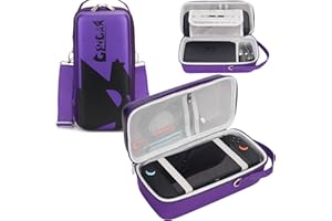 DRONSIDE Carrying Case for Nintendo Switch 2 - Stylish Gengar Travel Case with Removable Shoulder Strap Fits for Nintendo Switch 2 Console, AC Charger Adapter, Switch Dock / Pro Controller Accessories