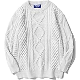 Aelfric Eden Cable Knit Sweater Men Oversized Rory Gilmore Crewneck Knitted Sweater Pullover 2024 Vintage Fall Sweaters Tops