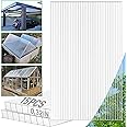 Sinimaka 15 Pack Polycarbonate Greenhouse Panels, 4' x 2' x 0.32'' Twin-Wall Polycarbonate Sheets, All Weather Clear Roof Panels Greenhouse Replacement Panels