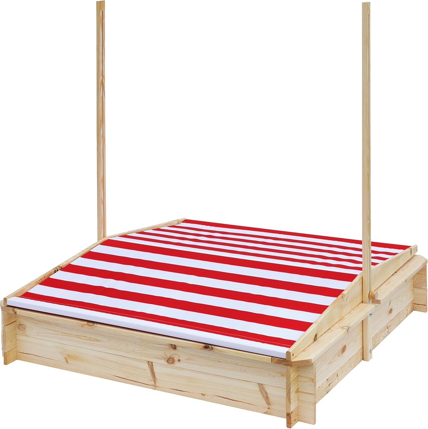 Beluga Spielwaren 50380 Sandkasten Mit Wasser Matsch Bereich Und Rot Weiem Dach
