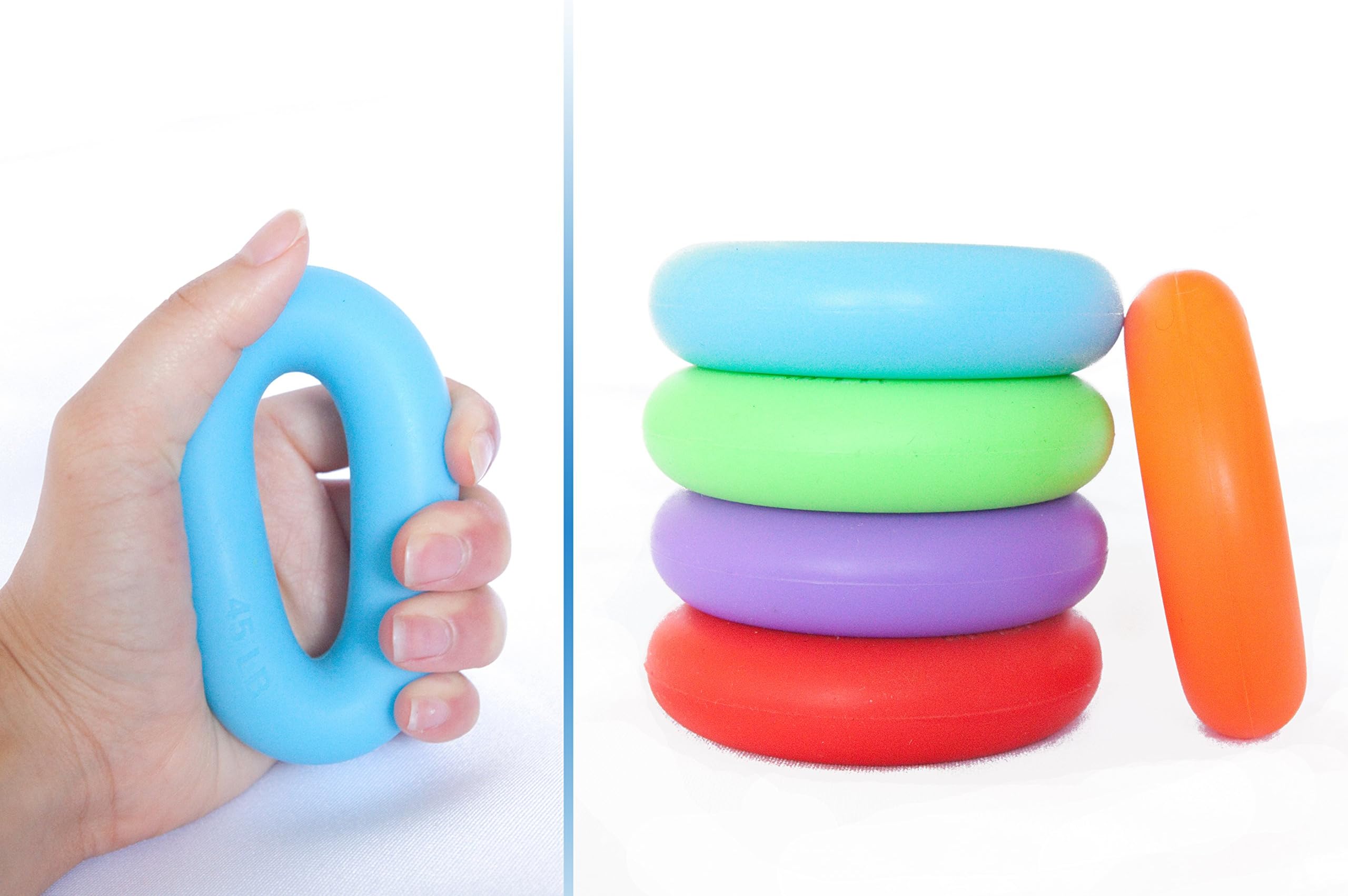 Hand Grip Strengthener Kit, Pack of 5, Perfect for all Heavy Duty Athletes, Women, and Kids. Grip Strength Trainer Set Adjusts with You as you Get Stronger.