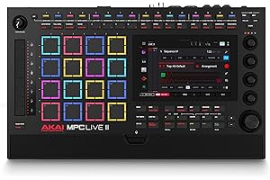 Akai Professional MPC Live III Standalone Portable Music Production Center with MPCe Pads, Sequencer, Touchscreen, Mic, Stereo Monitors, Audio Interface, Wi-Fi, Bluetooth, Battery, Touchstrip