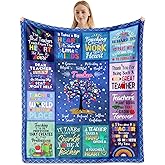 HCDER Teacher Appreciation Gifts, Teacher Gifts for Women Men Blanket 60"x50", Birthday Gift for Teachers Mentor, Thank You Teachers Gift Ideas for Teacher's Day Graduation Retirement Christmas