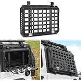 Z8 Rear Window Molle Storage Panel with Fold-Down Table, Tactical Organizer Compatible with 2018&ndash;2025 Jeep Wrangler JL &amp; JLU 4-Door Hardtop, Heavy-Duty Aluminum Cargo Rack for Camping &amp; Off-Road Gear