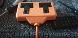 LORD C Heavy Duty 2 Gang 13A Re-Wireable Rubber Block Extension Socket Orange view 7