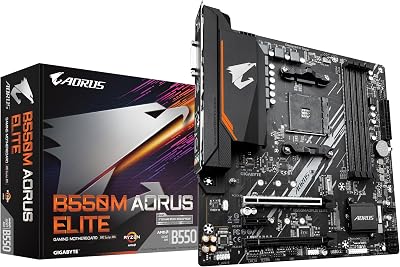 Gigabyte B550M AORUS ELITE Motherboard AM4 Ryzen 5000 5+3 VRM PCIe NVMe M.2