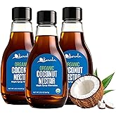 Kevala Organic Coconut Nectar - 23.5 oz 3Pack, Natural Sweetener for Tea and Coffee, Great in Baking and for Pouring On Desserts, Naturally Sweet with no Added Sugar, Can be Stored in Room Temperature
