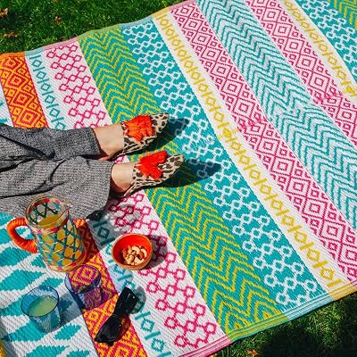 Talking Tables Waterproof Outdoor Rug 180x120cm Lightweight Mat
