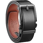 JUKMO 1.5" (38mm) Leather Ratchet Belt for Men in Gift Box