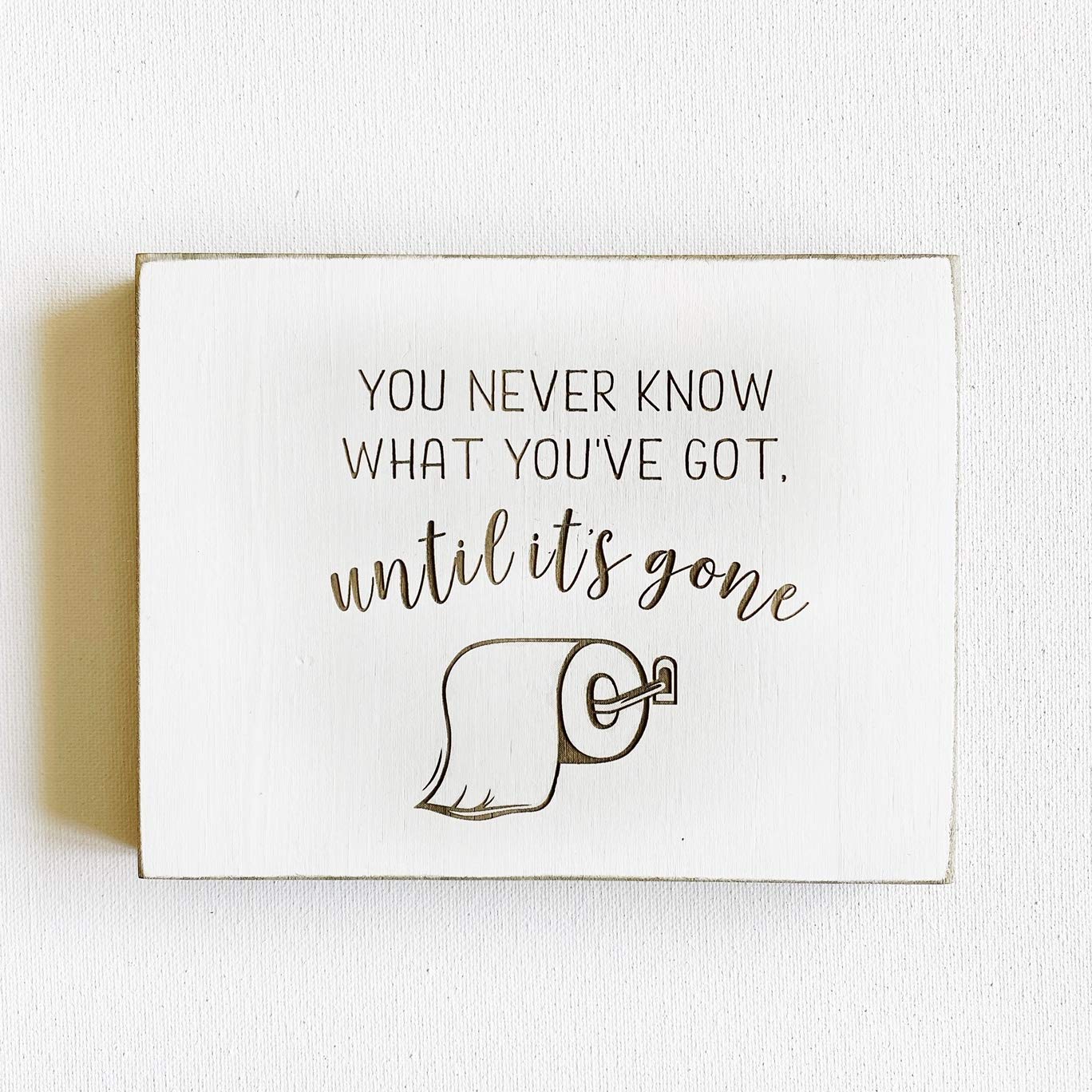 5 5 X 7 5 X 3 4 Rustic Wood Sign Farmhouse Style Decor Etch Ember Funny Bathroom Signs Wipe It Real Good Signs Plaques Home Kitchen