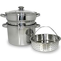 8 QT 4 Piece Stainless Steel Multi-Cooker