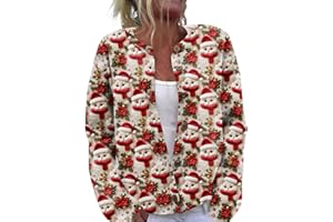 OSMUAL Women's Cute Cat Gnome Long Sleeve Button Knit Cardigan Sweater