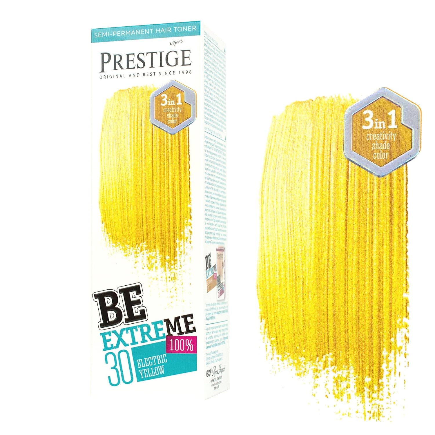 Be Extreme Semi Permanent Hair Toner Color Electric Yellow 30 No