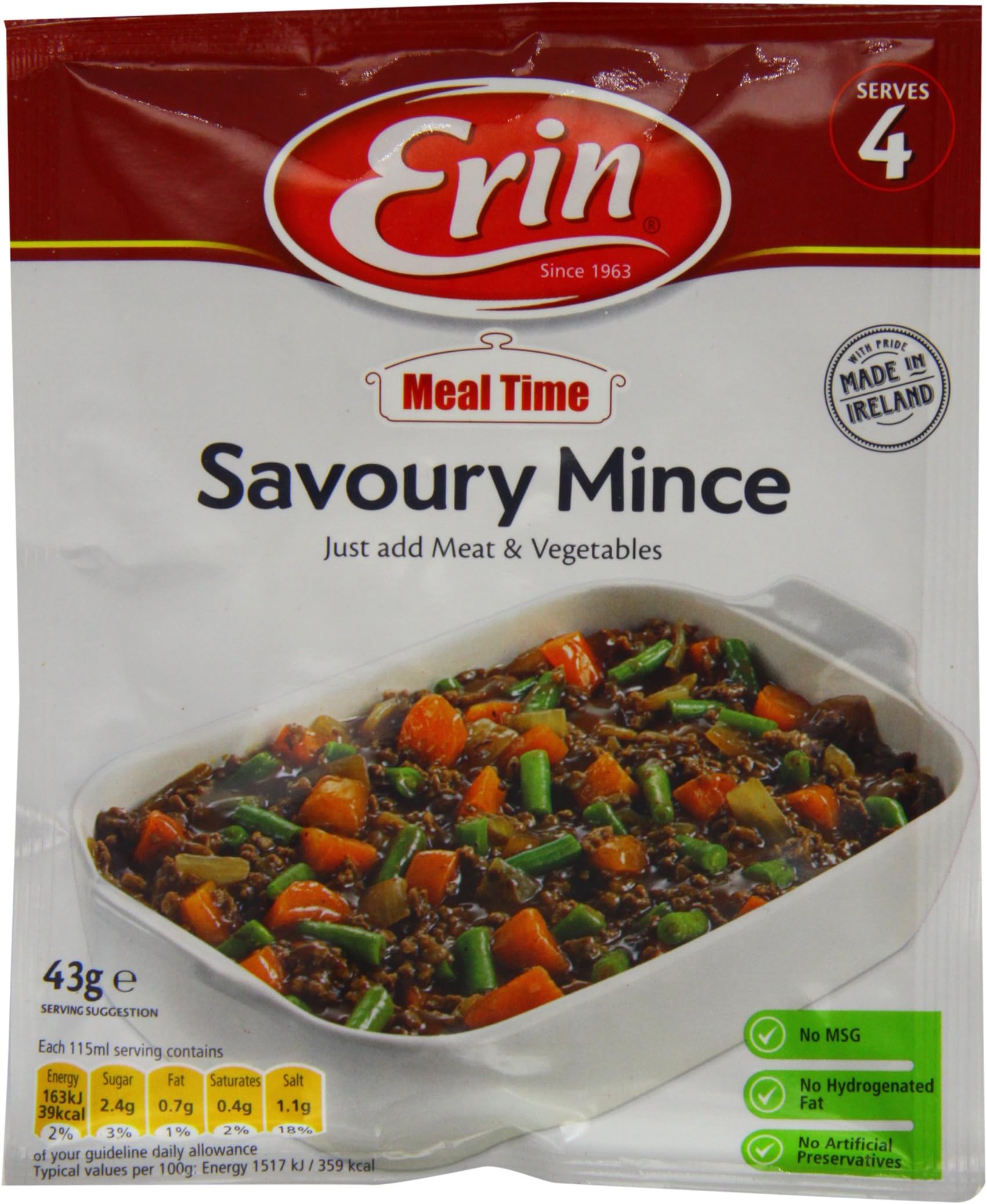 Erin Savoury Mince 43 g (Pack of 12)