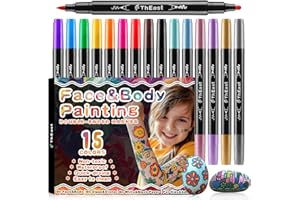 ThEast Face Painting Kit for Kids, 15 Colors Washable Face Paint Markers, Tattoo Markers for Skin, Body Paint Pens for Adults, Teen Girl Gifts Trendy Stuff