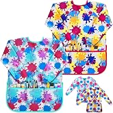 J MARK Waterproof Art Smock Painting Apron- 2 Pack Long Sleeve for Arts &amp; Crafts