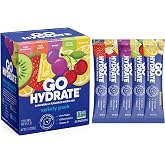 GoHydrate Low Sodium Electrolytes Powder Packets Sugar Free - Instant Hydration Daily Drink Mix - Zero Sugar Water Flavor Packet Singles with Vitamin D - (Variety Pack, 30 Packs)