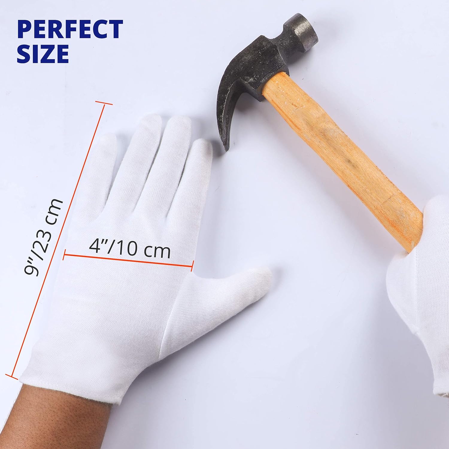 Charmics White Cotton Gloves for Dry Hands, Moisturizing Gloves Overnight, Large Eczema Gloves, SPA Gloves, Premium White Gloves Women and Men (5 Pairs) : Beauty