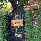EDSG Personalised Wooden Garden Sign Plaque Outdoor Welcome Custom Text view 5