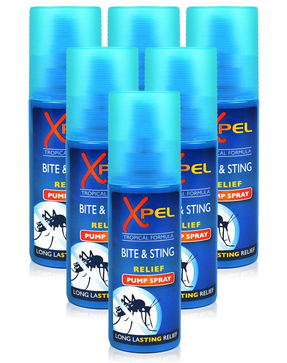 6x Xpel Mosquito Insect Bite Sting Relief Tropical Formula Pump Spray