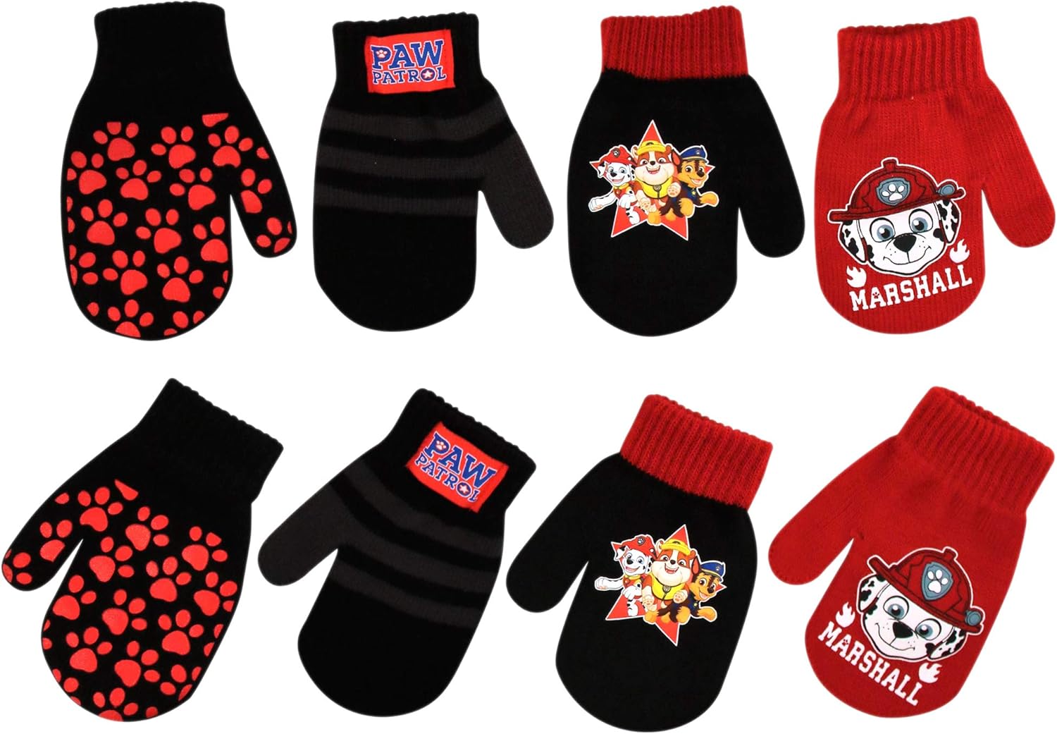 Nickelodeon Boys 4 Pack Mitten or Glove Set: Paw Patrol and Blaze (Age 2-7): Clothing