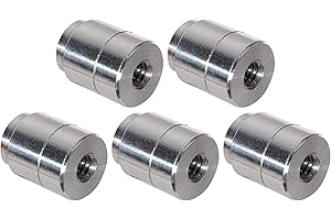 ICT Billet 5pc Aluminum 1/4"-20 Standard Weld On Bung Female Nut Threaded Insert Weldable Inch 1/4" .57" O.D. Designed & Manu