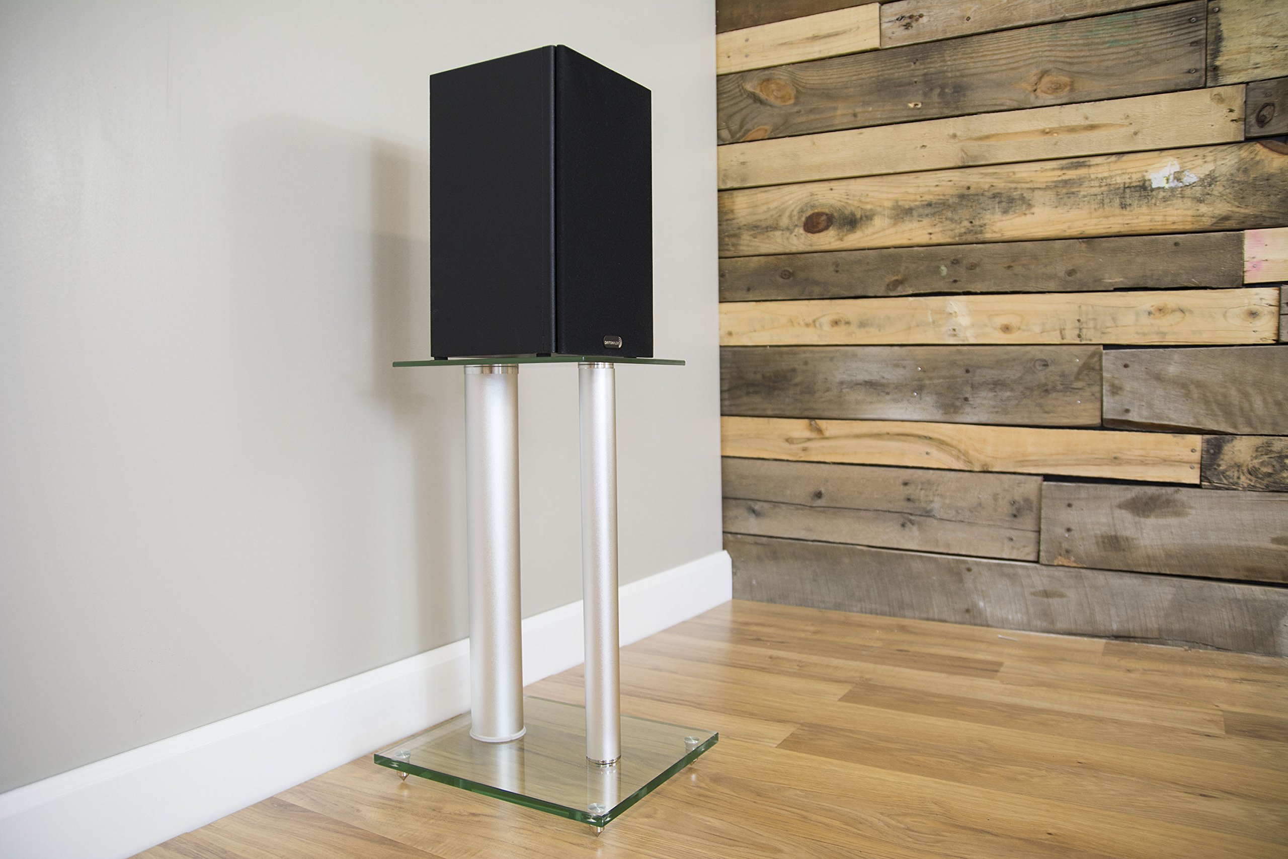 VIVO Premium Universal Floor Speaker Stands Dual Pillar For Surround