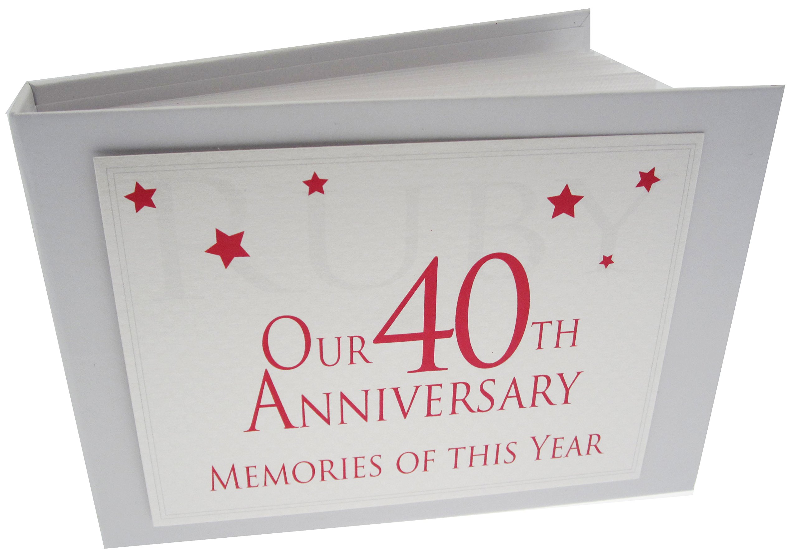 WHITE COTTON CARDS Range, Ruby On Our 40th Anniversary Memories of This Year, Tiny Value Album, (Code TVAW40)