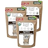 USDA Organic Wildcrafted Agarikon Mushroom Extract Powder (10.5 Oz / 300 Grams) - Ultra Concentrated Agarikon Mushroom Supplement - Promotes a Balanced Immune System - 100% Fruiting Body - Leafy