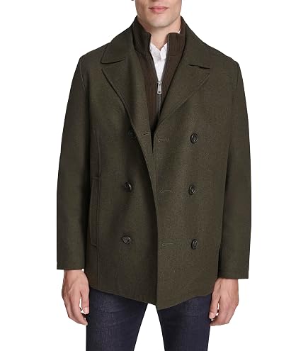 Andrew Marc Men's Wool Coat - Mid and Full Length, BLACK (COYLE