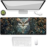 VANZEV Mystical Owl Gaming Mouse Pad, Mouse Pad, Desk Mat, Non-Slip Rubber Base MousePads for Computers Laptop Office School Home Accessories Decor Gifts 31.5" x 11.8"